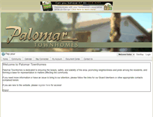 Tablet Screenshot of palomartownhomeshoa.com